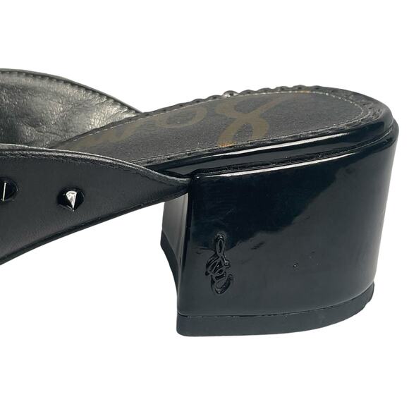 Sam Edelman Women's Studded Embellished Mule Loafer Heels size 7 Goth Black - Picture 9 of 10